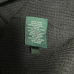 M Lauren Ralph Lauren 100% Cotton Black Ribbed Cowl Neck Sweater Comfy Casual thumbnail 7