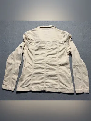 Kensie Jeans Womens Utility Jacket Small Beige Military Safari Cargo Stretch thumbnail 7