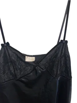 Vintage Expressions Satin Lace chemise mini nightie lingerie romantic Coquette thumbnail 5