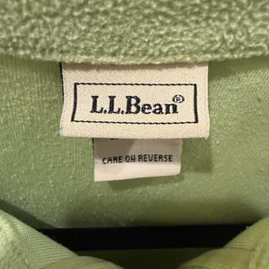 L.L. Bean Lime Green quarter-zip fleece pullover Sweater M Gorpcore Cabincore thumbnail 6