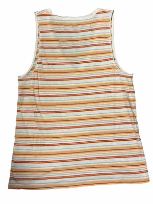 Madewell V-Neck Striped Tank Coastal Retro Summer Pocket Top L thumbnail 7