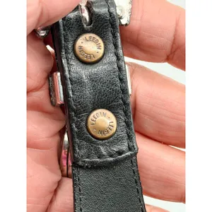 Silver Creek Collection Western Belt Size 28 Black Leather Concho Buckle Rodeo thumbnail 8