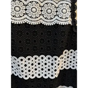Kate Spade Floral Dot Lace Shift Dress Size‎ 2 Lace Black White thumbnail 6