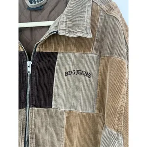 Urban Outfitters BDG Patchwork Corduroy Harrington Jacket Brown Colorblock L thumbnail 6