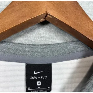 Nike‎ Dri Fit Gray Just Do It Sweatshirt Ribbed Texture Womens M Athleisure thumbnail 6