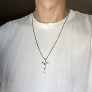 Cross Pendant Necklace for Men Women Streetwear Hip Hop Punk Unisex Style thumbnail 6