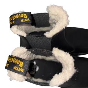 NEW Without Box Dr. Martens Black Dorrian FL Leonore Faux Fur Cuff Combat Boots 6 37 thumbnail 5
