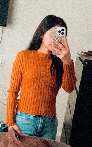 Forever 21 Ribbed Mock Neck Top🧡 thumbnail 1