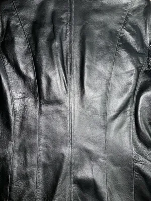 East 5th Black Leather Jacket Coat Women’s Size Medium Full Zip Side Pockets EUC thumbnail 10