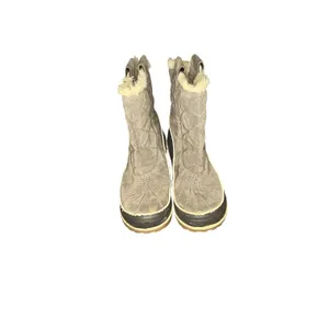 Sorel Trivoli II Winter Boots Gray Suede Faux Fur 10 NL2329-052 thumbnail 4