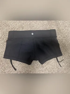 Lululemon Black Short Shorts with Side Drawstrings thumbnail 5