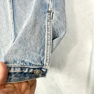 Bohme Kadie High Rise Baggy Jeans Light Wash Size Small NWT Button Cuff Rigid thumbnail 7