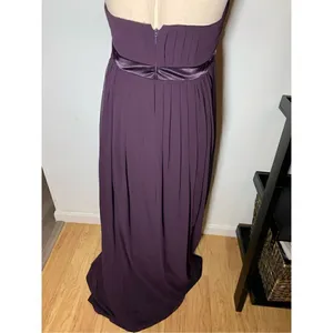 Bill levkoff purple long dress size 8 wedding bridesmaid thumbnail 3