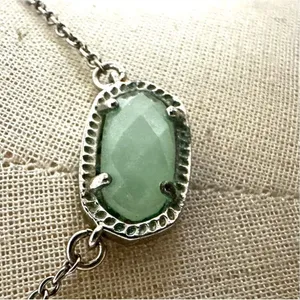Kendra Scott Elisa light green necklace in SILVER thumbnail 3