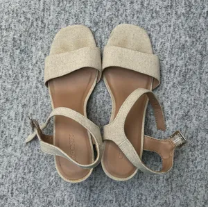Old Navy Natural Beige Block Heels thumbnail 1