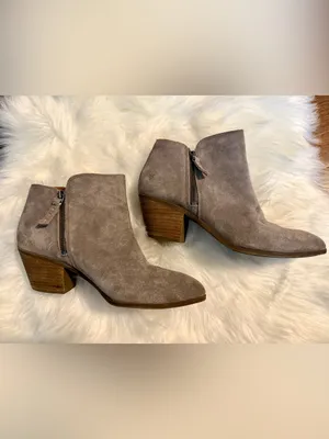 FRYE Women's Suede Ankle Booties in Taupe Size 9.5 thumbnail 3