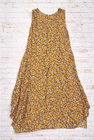 Zahara Womens Dress Boho Peasant Prairie Cottagecore Hippie‎ Earthy thumbnail 1