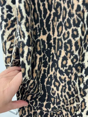Nick and Nora Medium Brown, Black Animal Print Footed Onesie Pajamas thumbnail 5