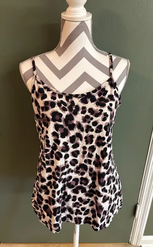 torrid Leopard Print Cami - Black & Cream thumbnail 1