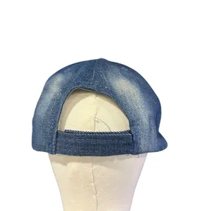 Y2K Denim Rose Baseball Cap Rhinestone Floral Coquette Western Bling Hat thumbnail 5