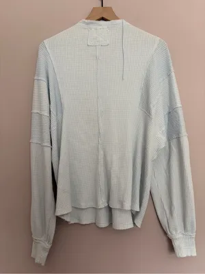 Free People We the Free Callisto Henley Light Blue XS thumbnail 5