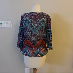 Eight Sixty Anthropologie V neck blouse thumbnail 3