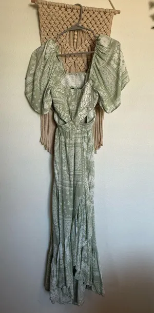 Floral maxi dress Green Size XS thumbnail 1