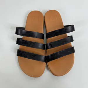 Reef Black Strappy Sandals‎ Size 9 thumbnail 2