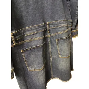 ANA Denim Long Sleeve Dress with Fringed Hem size XXL NEW thumbnail 9