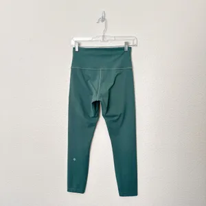 [Lululemon] Medium Teal Green Wunder Train High Rise Tight Leggings 25" Size 8 thumbnail 2