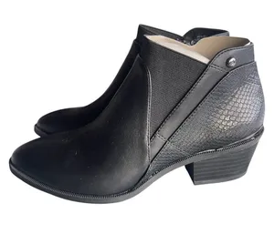 Simply Vera Vera Wang Skylark Faux Leather Black Booties 5.5 NEW thumbnail 1