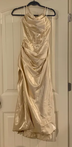 Gold Formal Dress Size XS thumbnail 1