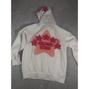Aelfric Eden Women's Small Star Graphic Pullover Hoodie Cream Pink Chenille Y2K* thumbnail 10
