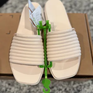 CROCS Women's Cream Slide Sandals thumbnail 1
