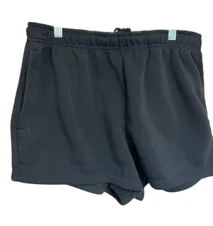 Women's Black Athletic Shorts with Elastic Waistband thumbnail 1