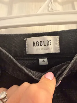 Agolde Charcoal Black High-Rise Jeans Size: 25 thumbnail 2