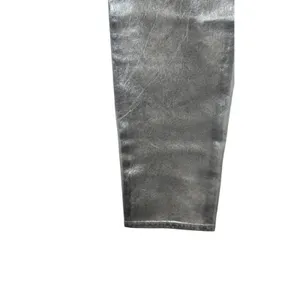 Lucky Brand Women's Jeans 90s Loose High‎ Rise Metallic Crop Shiny Silver 4/27 thumbnail 9