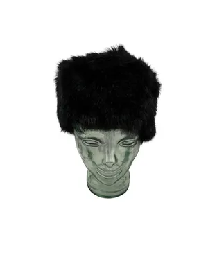 *Liz Claiborne Black Faux Fur Hat Womens One Size Fits Most Winter Outerwear thumbnail 2