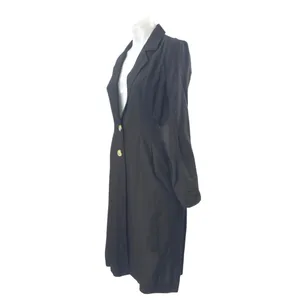 ASTR The Label Reed Black Linen Long Sleeve Midi Pencil Sheath Blazer Dress XS thumbnail 2