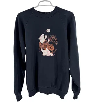 Dr Winders puff graphic Halloween vintage Fruit of the Loom Black Sweatshirt XL thumbnail 1