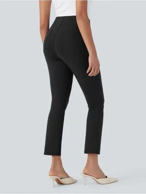 NWT Halara Flex™ High Waisted Pocket Tapered Cropped Work Pants in Black Size XL thumbnail 2