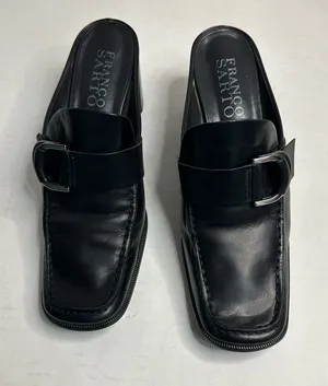 Franco Sarto Women Black Open Back‎ Shoes Size 8W thumbnail 1