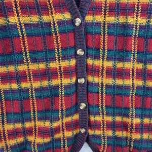 Vtg M Medium Sweater Knit Vest Womens Retro Granny Grandmacore Retro Boho V-Neck thumbnail 6