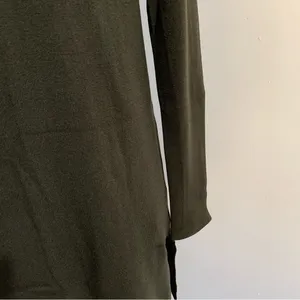 LOFT Women Green Ribbed V Neck Cardigan size M thumbnail 9