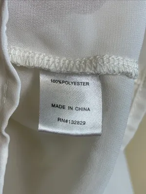 Superdown Women’s Sheer Cropped White V-Neck Chic Office Button-Up Blouse thumbnail 6