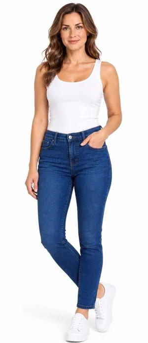 MICHAEL KORS Womens Blue Denim Jeans‎ Size 10 Skinny Stretchy Fit Mid Rise thumbnail 1