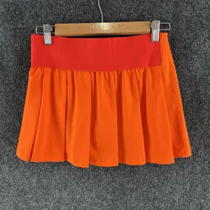 adidas Stella McCartney Barricade Tennis Skort Orange Pleated Skirt Small S thumbnail 9