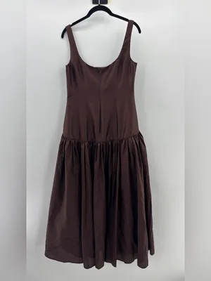 Hutch Ridge Drop Waist Maxi Dress in Chocolate thumbnail 7