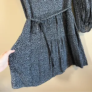 ✨ Abercrombie & Fitch Gray Black Leopard‎ Cheetah Mini Dress XS thumbnail 5