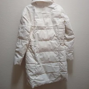 Columbia Long Down Puffer Winter Jacket in Cream thumbnail 3